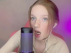 Asmr Vulgar Girl With Freckles Plays With A Condom In Her Mouth Wet Sound (brunette With Freckles)