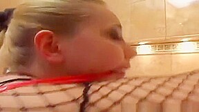 Attractive brunette gal getting fucked hard