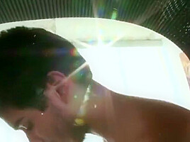 Attractive fair-haired Jessica Moore got a sperm shot on her face