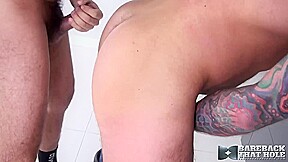 BAREBACKTHATHOLE Hunks Hugh Hunter And Alessio Romero Breed