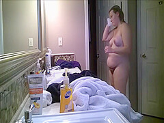 BBW Changing in the Bathroom