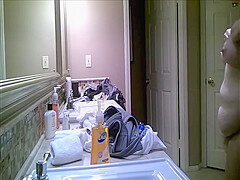 BBW Changing in the Bathroom