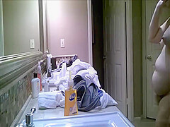 BBW Changing in the Bathroom