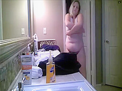 BBW Changing in the Bathroom