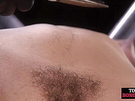 BDSM hairypussy GF screams and suffers hair pulling