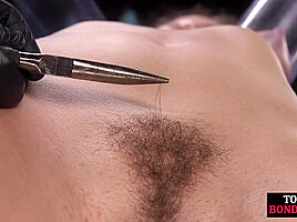 BDSM hairypussy GF screams and suffers hair pulling