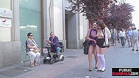 BDSM public bae dominated outdoor in front of people