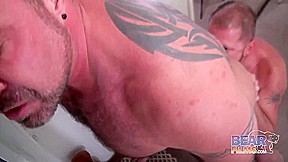 BEARFILMS Tattooed Marc Angelo Barebacked By Cooper Hill