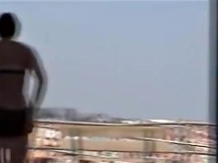 Babe fixing her candid bikini panty on the firm ass 04v