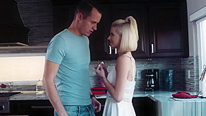 Bad Babysitter - Sexy blonde Arya Fae likes sucks dick on bestclipxxx