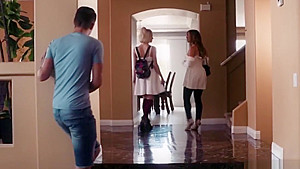 Bad Babysitter - Sexy blonde Arya Fae likes sucks dick on bestclipxxx