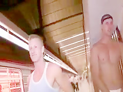 Bareback Twinks on a Subway Train