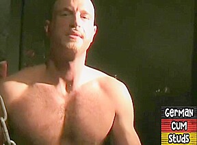 Barebacked european sucking and jizzed during gangbang