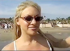 Beach bukkake pt 1