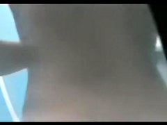 Beach change cabin voyeuring for the small titted babe