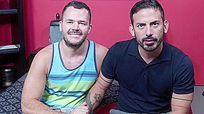 Bearded Handsome Latino Sucks A Huge Hunk Cock