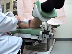 Beautiful Japanese gal got fucked with a sex toy by her gyno