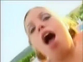 Beautiful Young Blonde teen 18+ Fucked By Older Man By The Pool