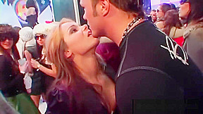 Beauty pornstars taking dicks in a club