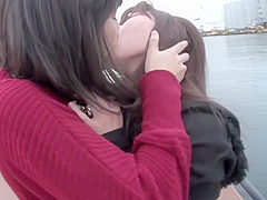 Best Japanese model in Hottest Public, Lesbian JAV clip