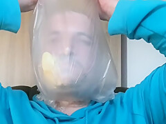 Bhdl - Latexglove Breathplay - Christmas Eve Trashbag Training - 208 Seconds