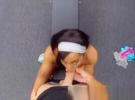 Big Black Dick Gag Muscular Chick Spreads Eagle For Cash!