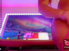 Big Booty Ebony Slut Rides Bbc Dildo