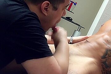 Big Dick Of Tattooed Cuban For Deep Blowjob !!