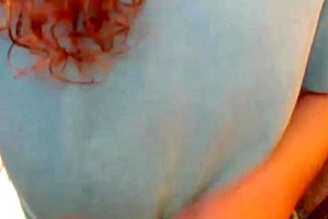 Big Dick Redhead Shemale Cums on Webcam