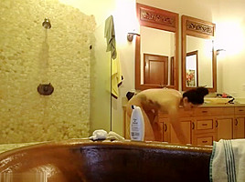 Big tits Latina housewife Lady Mary gets cum