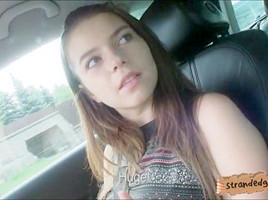 Big tits teen 18+ Marina Visconti hitch hikes and fucked in public