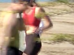 Big titted amateur in sports top and candid shorts 03ze