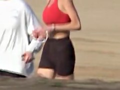 Big titted amateur in sports top and candid shorts 03ze