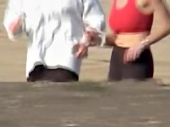 Big titted amateur in sports top and candid shorts 03ze