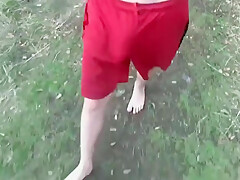 Big-dicked Lad Walking