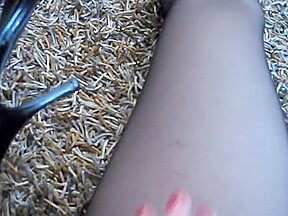 Black Pantyhose Nails Polished