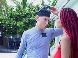 Black Pool Babe Interracial