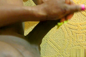Black Transgender Amateur Stroking Her Shaft