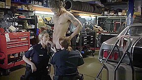 Blond milf seduces young guy and lesbian threesome huge strapon and video