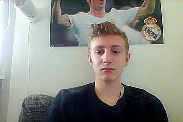 Blond teen 18+ Boy Jerks His Thick Dick
