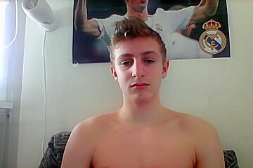 Blond teen 18+ Boy Jerks His Thick Dick