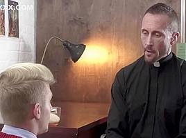 Blonde Catholic Gets Nailed Bareback By Priest