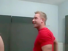 Blonde College Mates Kissing And Having Fun With Boys