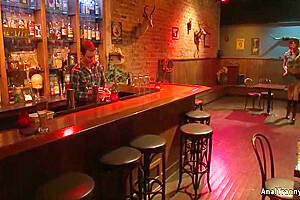 Blonde Shemale Al Fucks Bartender 5 Min