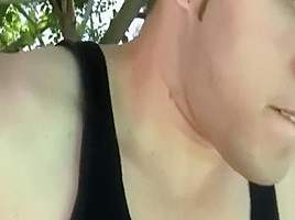 Blonde Shemale Ass Banged Outdoor
