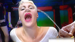 Blonde Sluts Enjoying Golden Shower At Bukkake Party
