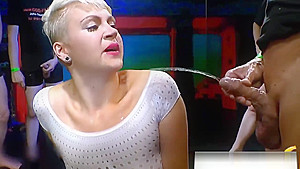 Blonde Sluts Enjoying Golden Shower At Bukkake Party