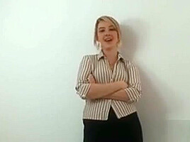 Blonde Step Sister Does A Striptease