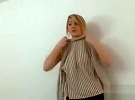Blonde Step Sister Does A Striptease