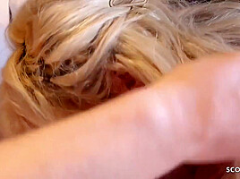 Blonde With Big Boobs Gives Blowjob To Her Dildo On Liv More